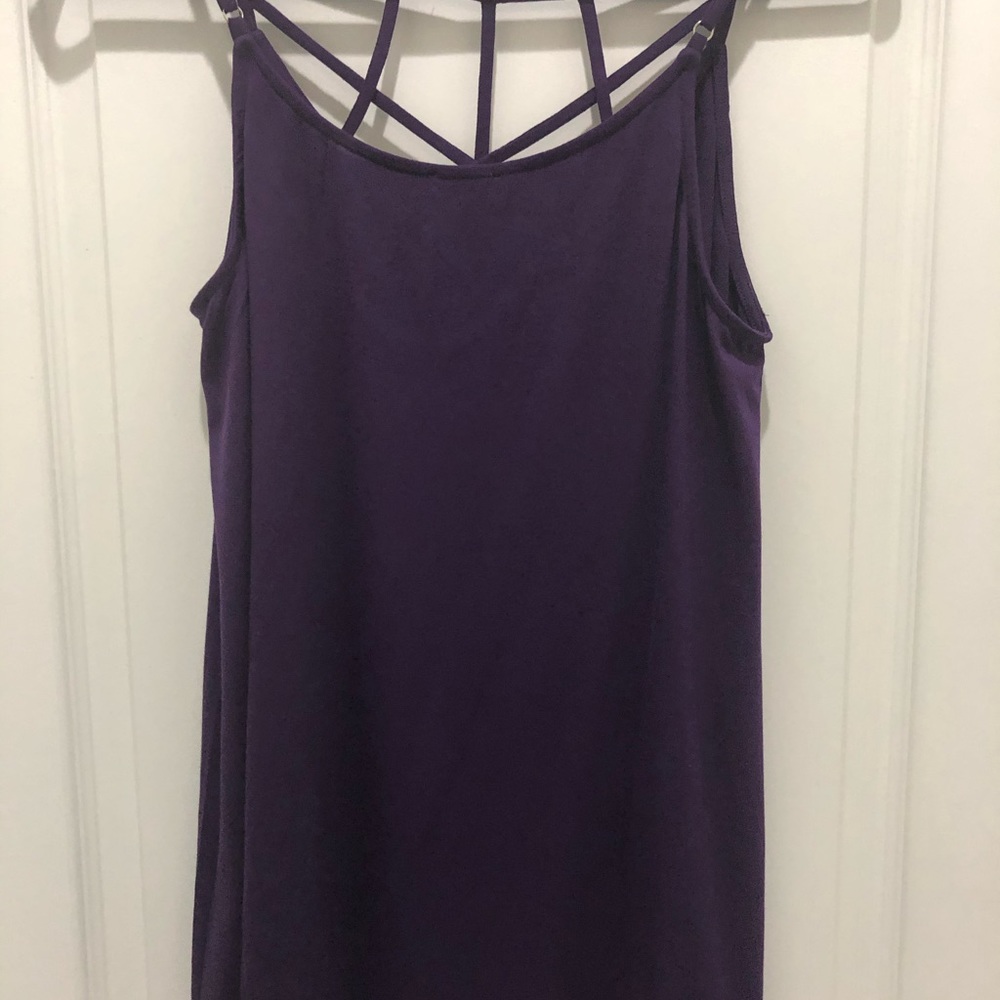 Purple flowy tank top